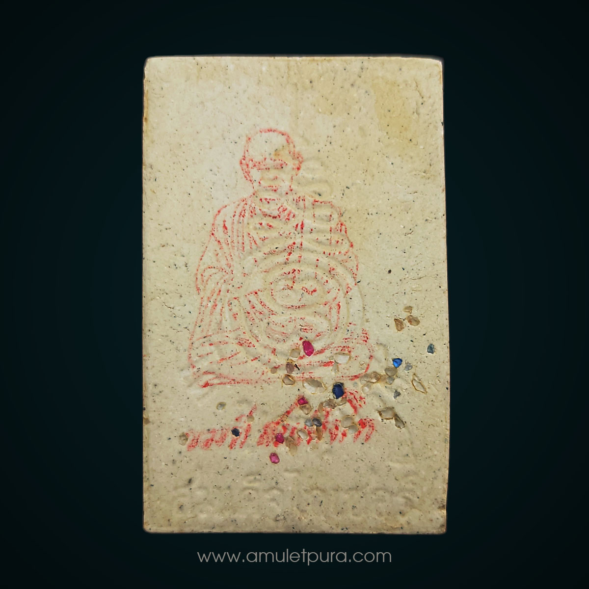 พระสมเด็จทรงไกเซอร์ รุ่นของดีสมเด็จโต หลังฝังพลอยเสก ปี53 วัดอรุณราชวราราม กรุงเทพฯ (พร้อมกรอบสแตนเลส มีโค้ดกำกับ)