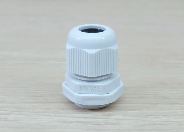 M20 (White) Water-proof Nylon Plastic Cable Gland Connector (แพ็ค 10 ตัว)