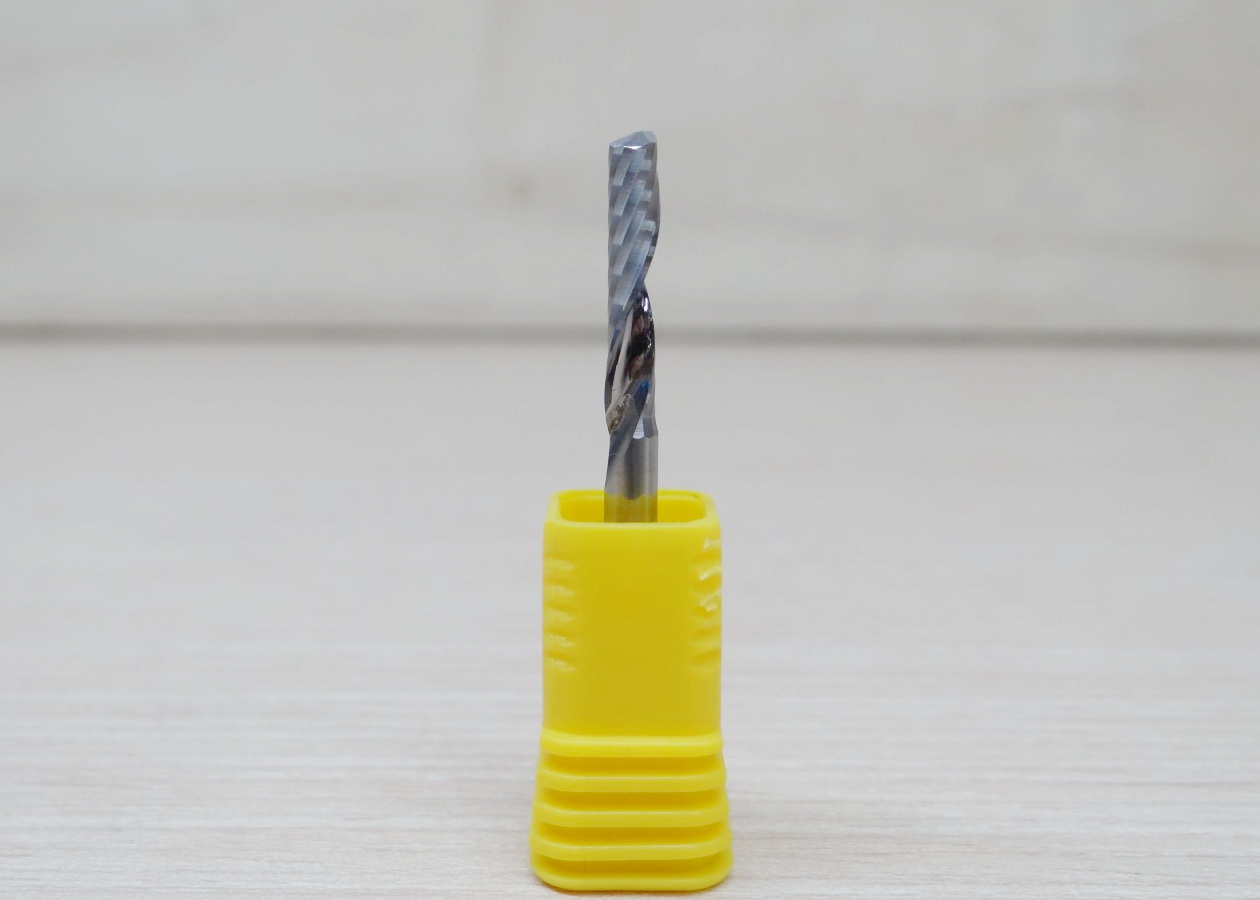 Wood/Acrylic - 3.175x3.175x32mm Single Flute Bit Carbide End Mill (SHKxCEDxCEL) เกรด 3A