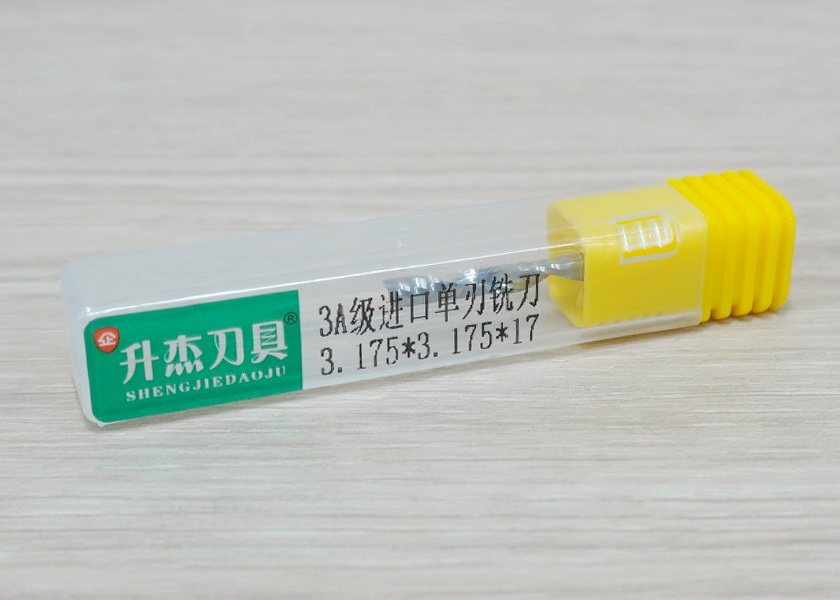 Wood/Acrylic - 3.175x3.175x17mm Single Flute Bit Carbide End Mill (SHKxCEDxCEL) เกรด 3A