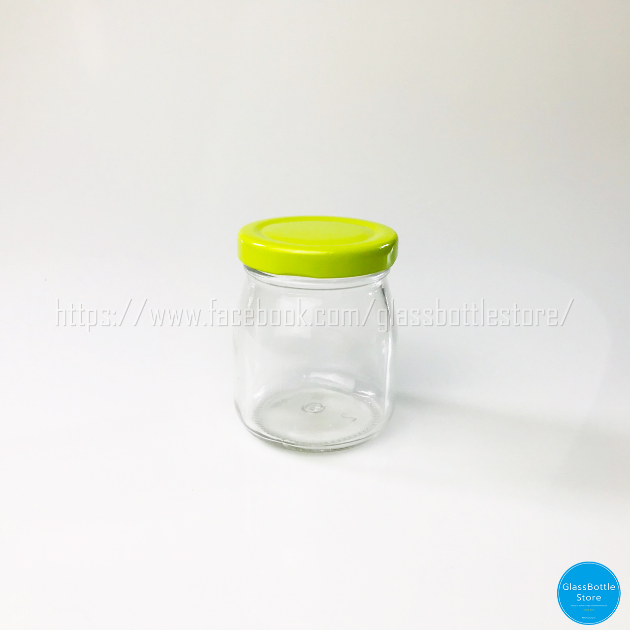 ขวดแก้ว พุดดิ้ง 150ml ฝาเกลียวล็อคสีเขียว