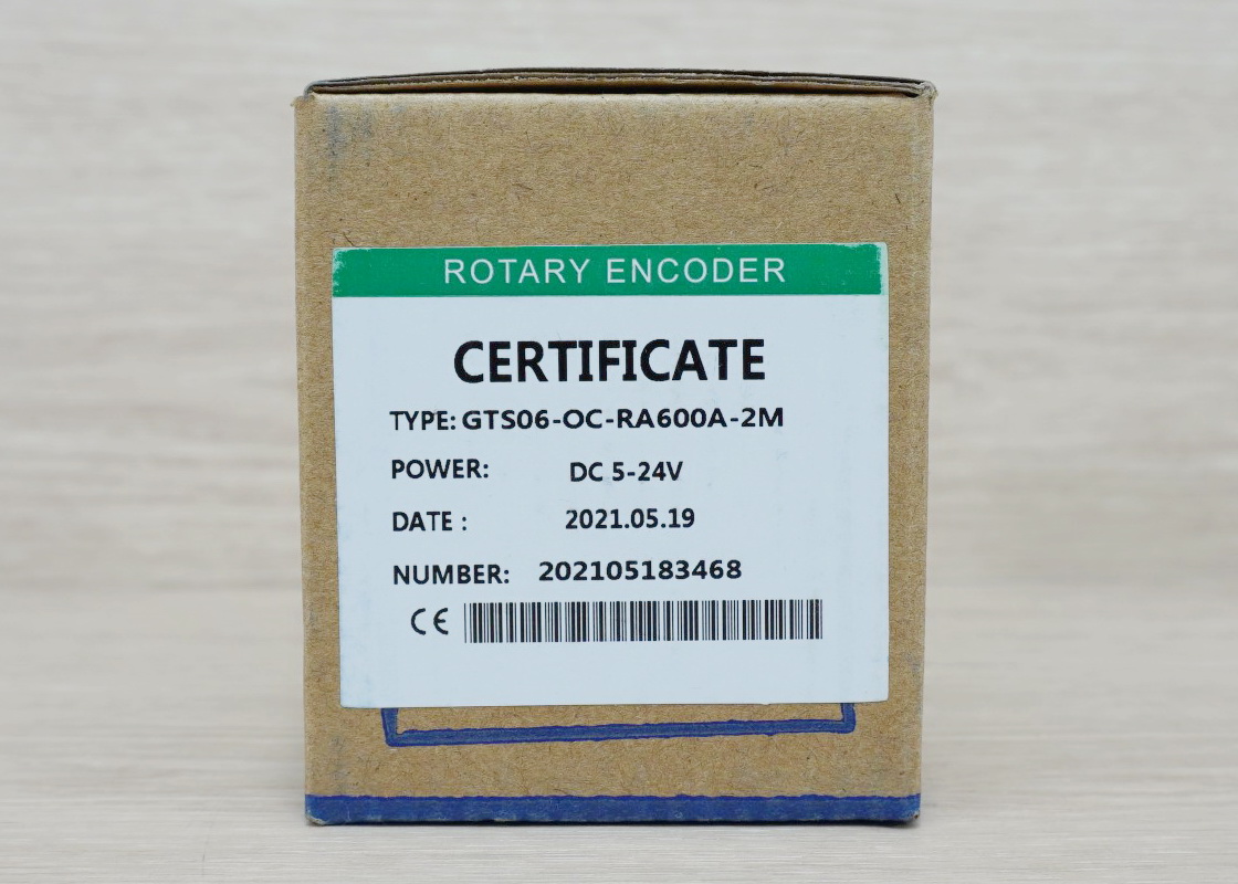 600P/R Rotary Encoder (GTS06-OC-RA600A-2M) Shaft 6mm, NPN, 5-24VDC, Cable 2M