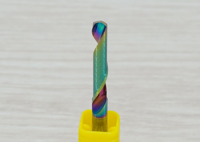 [เกรด 3A] - Single Flute DLC Coating 4x4x22 High Efficiency End Mill, Shank 4mm