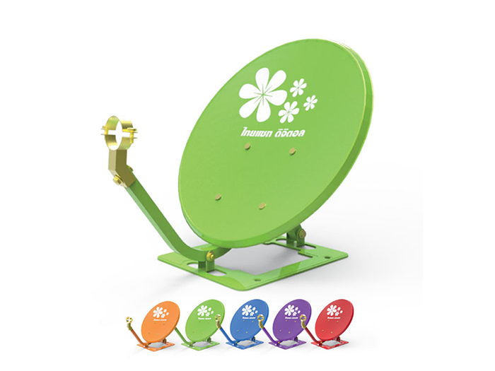 จานดาวเทียมปิคนิค KU-Band 35cm ยี่ห้อ Thaisat รุ่น Standard ราคา 350 บาท