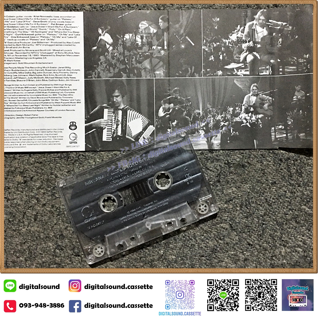 เทปคาสเซ็ท nirvana อัลบั้ม MTV Unplugged in New York