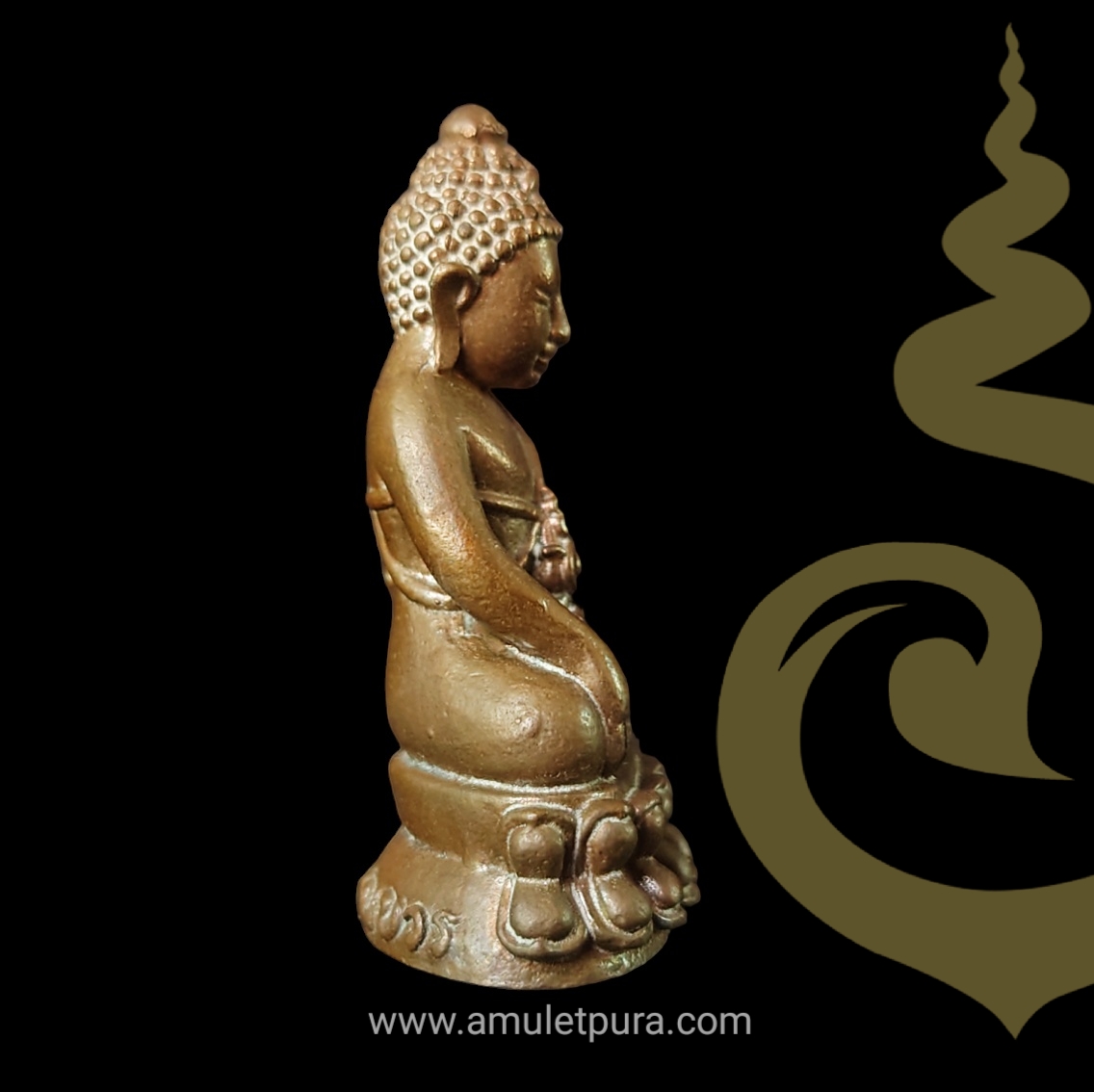 พระกริ่งพรหมบวร เนื้อทองผสมหล่อโบราณ รุ่นพรหมบวร ปี53 วัดบวรนิเวศวิหาร กรุงเทพฯ (ใต้ฐานตอกโค้ด หมายเลข 530)