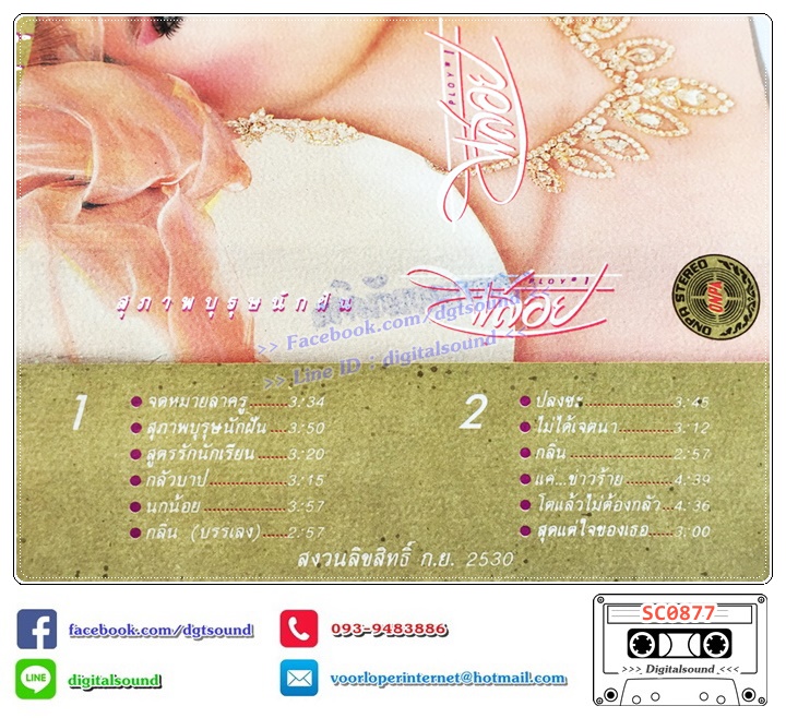 เทปคาสเซ็ท วงพลอย อัลบั้ม ชุดที่ 1 สุภาพบุรุษนักฝัน