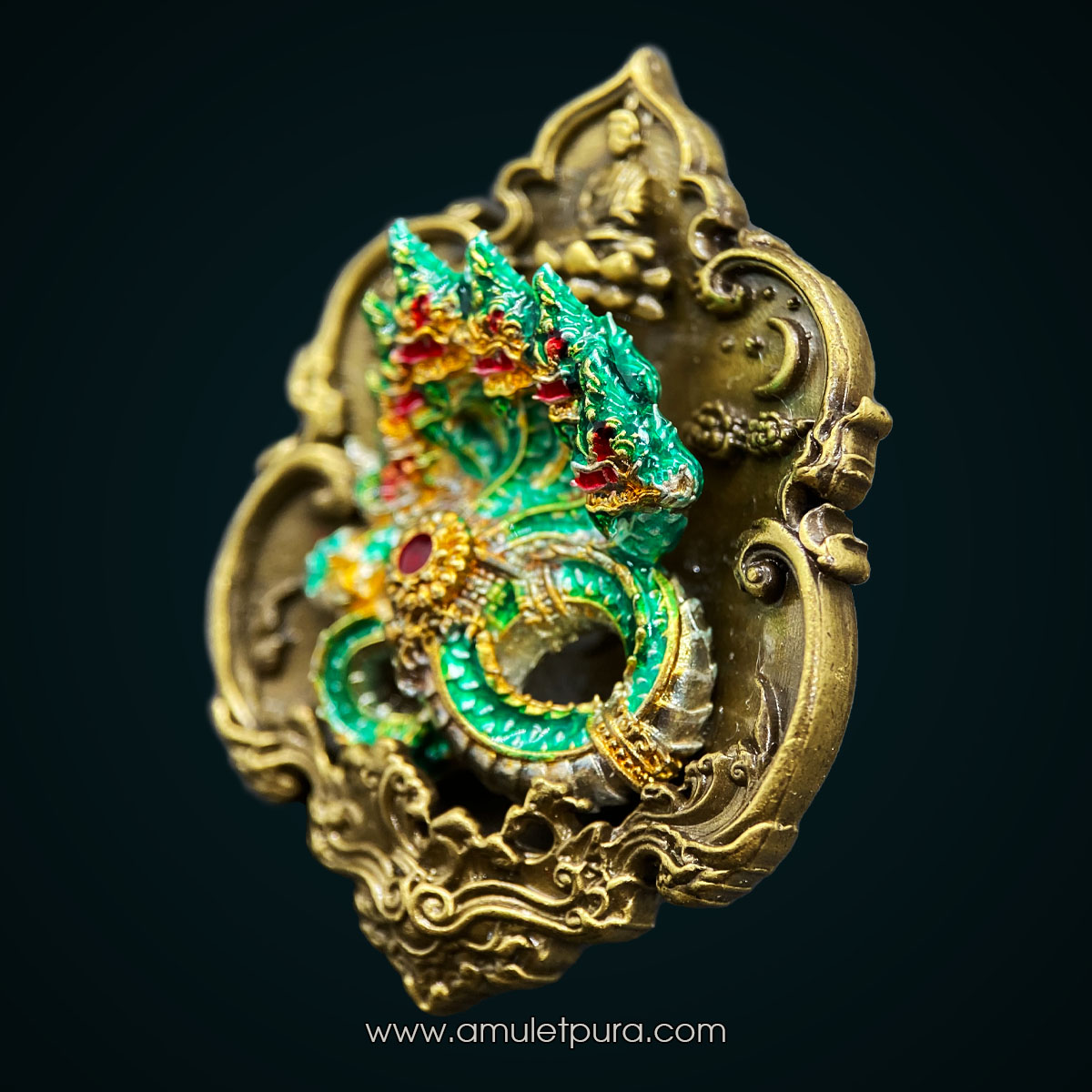 เหรียญหล่อหัวใจเศรษฐี พญาอนันตนาคราช (เนื้อสัมฤทธิ์ทองเนื้อเก้า นาคาลงยาราชาวดี) ปี63 หลวงปู่ถิน วัดคอนสาย จ.ยโสธร (มีโค้ด หมายเลข 130)