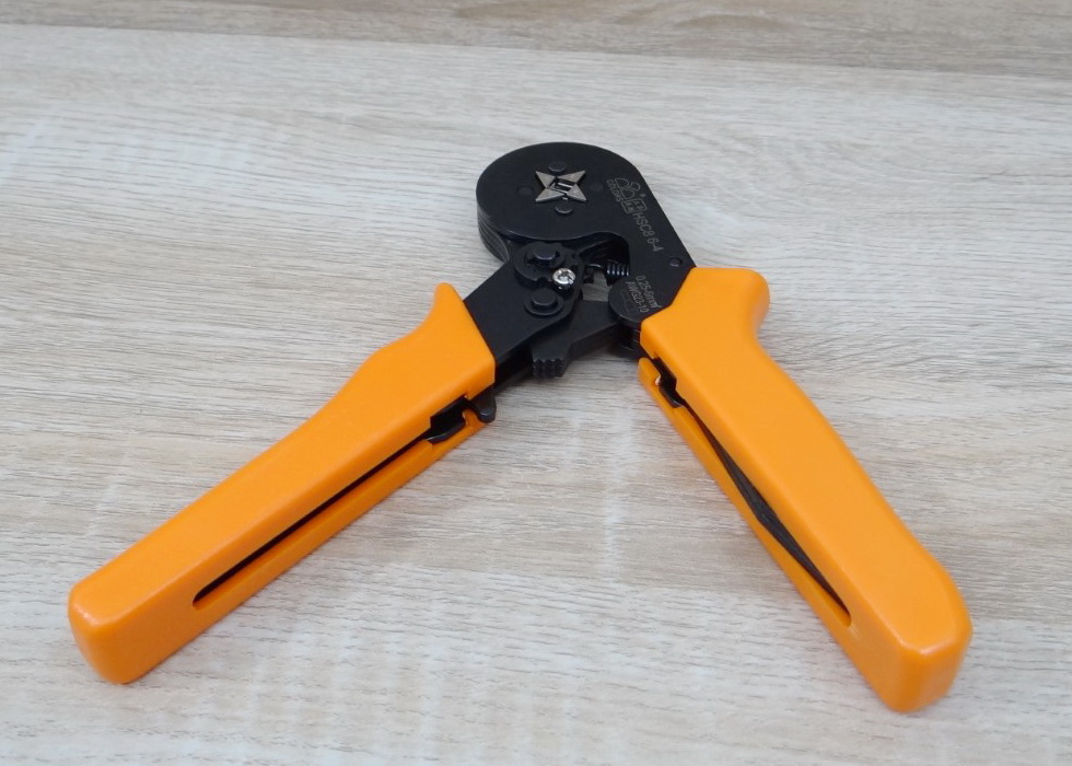 HSC8 6-4 คีมเข้าหัวสายไฟ 0.25-6 mm Tubular Terminal Crimper 23-10AWG