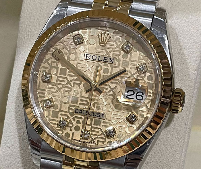 ROLEX DATEJUST 36 MM. YELLOWGOLD EWF