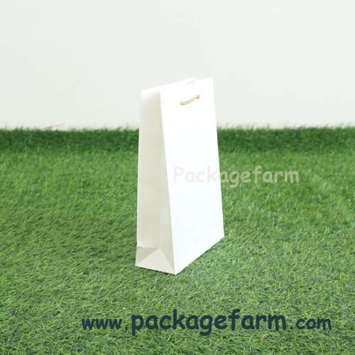 ถุงกระดาษอาร์ตขาว เบอร์ 8 ขนาด 6" x 9" x 2"1/4