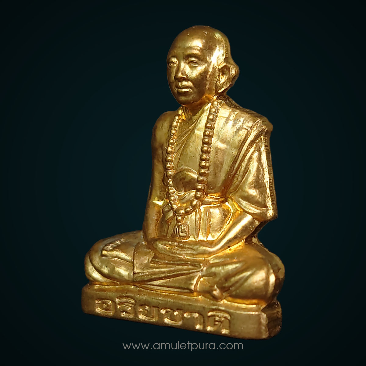 รูปเหมือนปั๊มครูบาอริยชาติ เนื้อทองแดง รุ่นสรงน้ำ รุ่นแรก ปี55 ครูบาอริยชาติ วัดแสงแก้วโพธิญาณ จ.เชียงราย (ใต้ฐานตอกโค้ด และหมายเลข 4732)