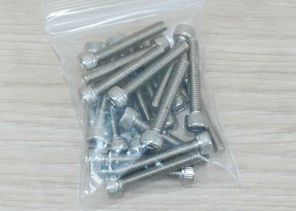 Hex Socket Cap Screw M4x25mm Nickel-plated (20ตัว/ถุง)