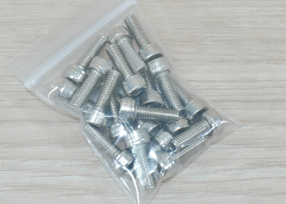 Hex Socket Cap Screw M4x12mm Nickel-plated (20ตัว/ถุง)