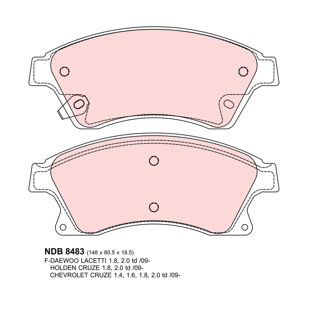 ผ้าเบรค Nexzter - Mu Spec - Cruze (หน้า)
