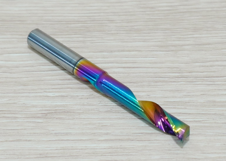 [เกรด 3A] - Single Flute DLC Coating 6x6x32 High Efficiency End Mill, Shank 6mm