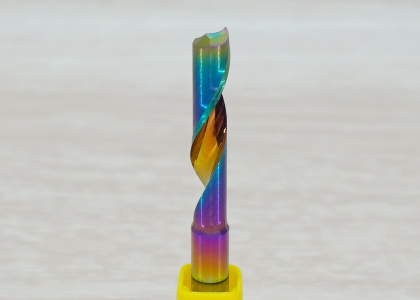 [เกรด 3A] - Single Flute DLC Coating 6x6x32 High Efficiency End Mill, Shank 6mm