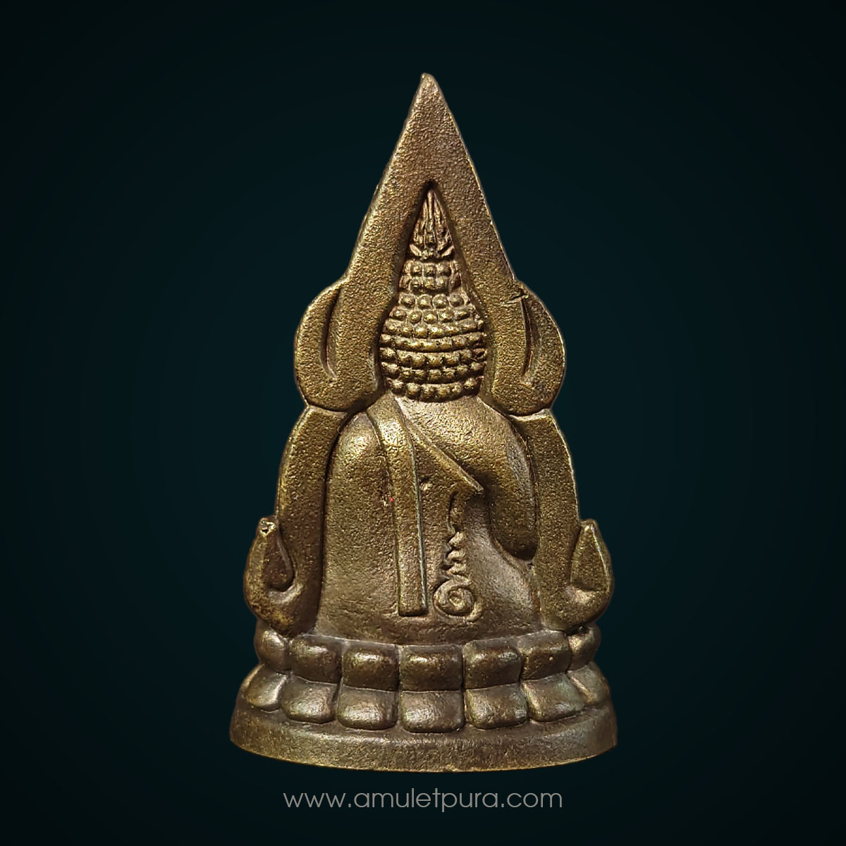 พระพุทธชินราช อินโดจีนย้อนยุค (เนื้อนวะโลหะ) ปี48 วัดพระศรีรัตนมหาธาตุวรมหาวิหาร จ.พิษณุโลก (วัดจัดสร้างเอง ใต้ฐานมี 2 โค้ด)