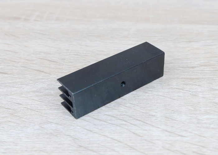 Heatsink 16 x 16 x 60 mm Black Aluminium Alloy
