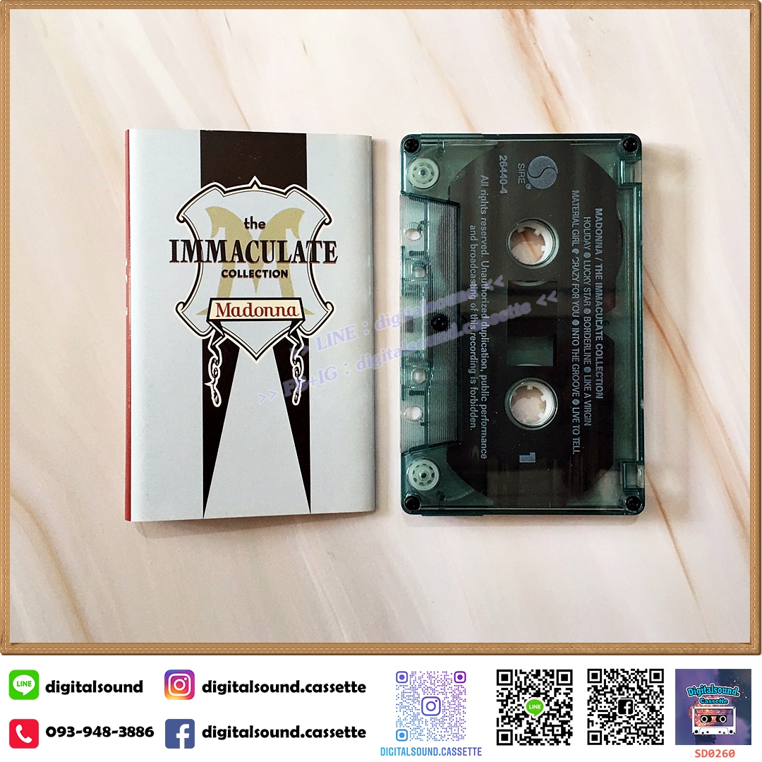 เทปคาสเซ็ท ตลับเทป MADONNA อัลบั้ม the immaculate collection