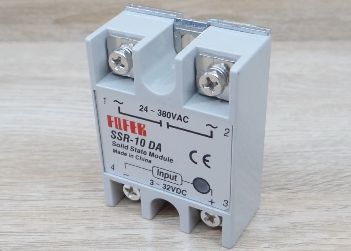 Solid State Relay, SSR-10DA, input 3-32VDC output 24-380VAC, 10A