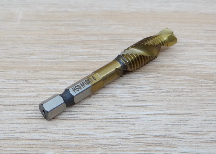 M10 x 1.5 Hex Shank Titanium Coated Thread Tap HSS6542