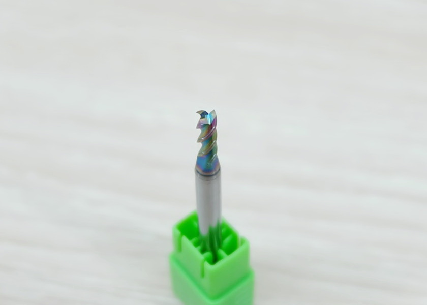 3-Flute DLC Coating 3x9x4mm 50L HRC60 High Efficiency End Mill, Shank 4MM