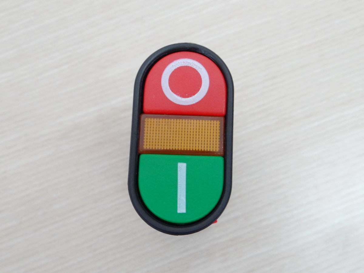 APBB-22N Control Push Button Switch With (220V LED light) Start/Stop 10A/600V (กดติด-ปล่อยดับ)