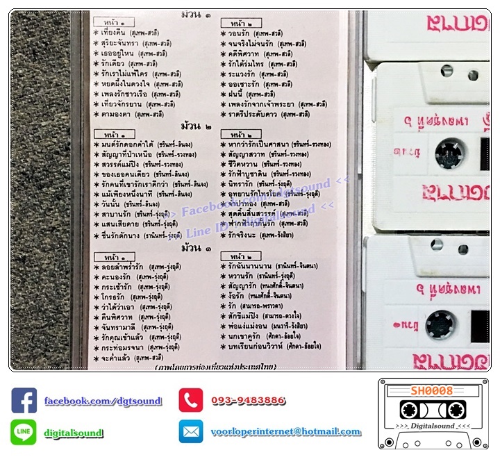 ม้วนเทป เทปคาสเซ็ท รวมศิลปิน อัลบั้ม อมตะตลอดกาล เพลงชุดที่ 6 เริงราตรี