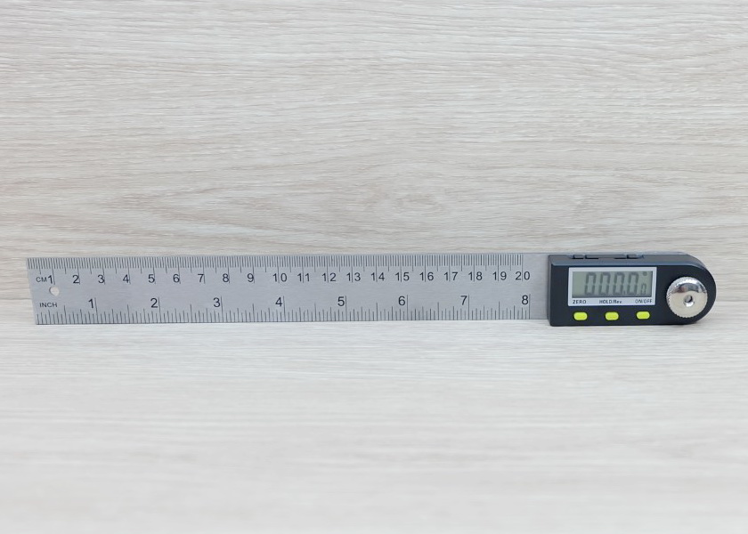 Syntek, Digital Angle Ruler Accuracy ±0.02° Protractor Goniometer 0-200mm Stainless Steel