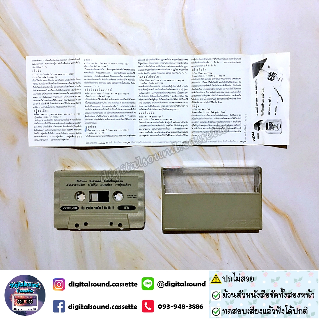 ⚠️ปกไม่สวย เทปคาสเซ็ท ปั่น ไพบูลย์เกียรติ เขียวแก้ว อัลบั้ม รวมฮิตปั่น จากปั่น 1 ถึงปั่น 5