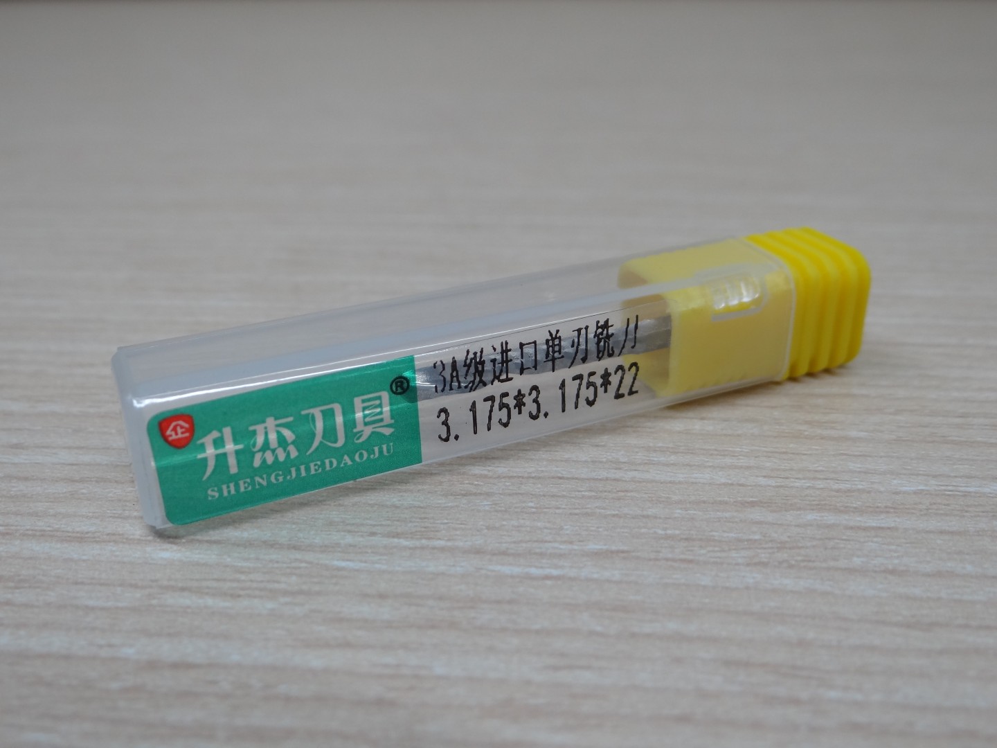 Wood/Acrylic - 3.175x3.175x22mm Single Flute Bit Carbide End Mill (SHKxCEDxCEL) เกรด 3A