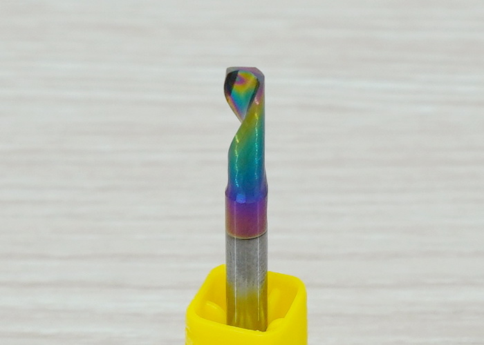 [เกรด 3A] - Single Flute DLC Coating 4x4x12 High Efficiency End Mill, Shank 4mm