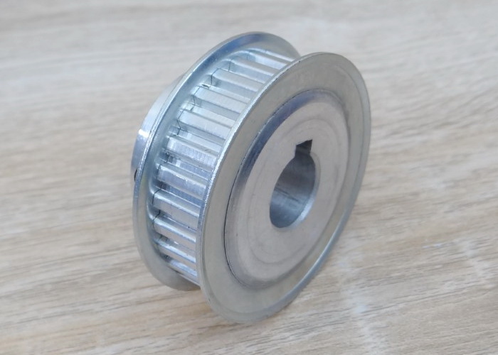 XL-10mm, 28 Tooth Timing Pulley Aluminum - 12mm + Key Hole 5mm