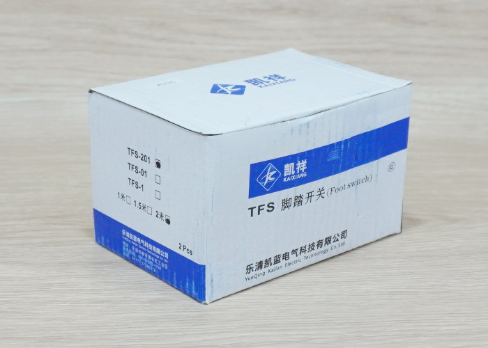 Foot Switch TFS-201 Momentary Control Switch SPDT(1NO 1NC) Wire 2M 250V, 10A