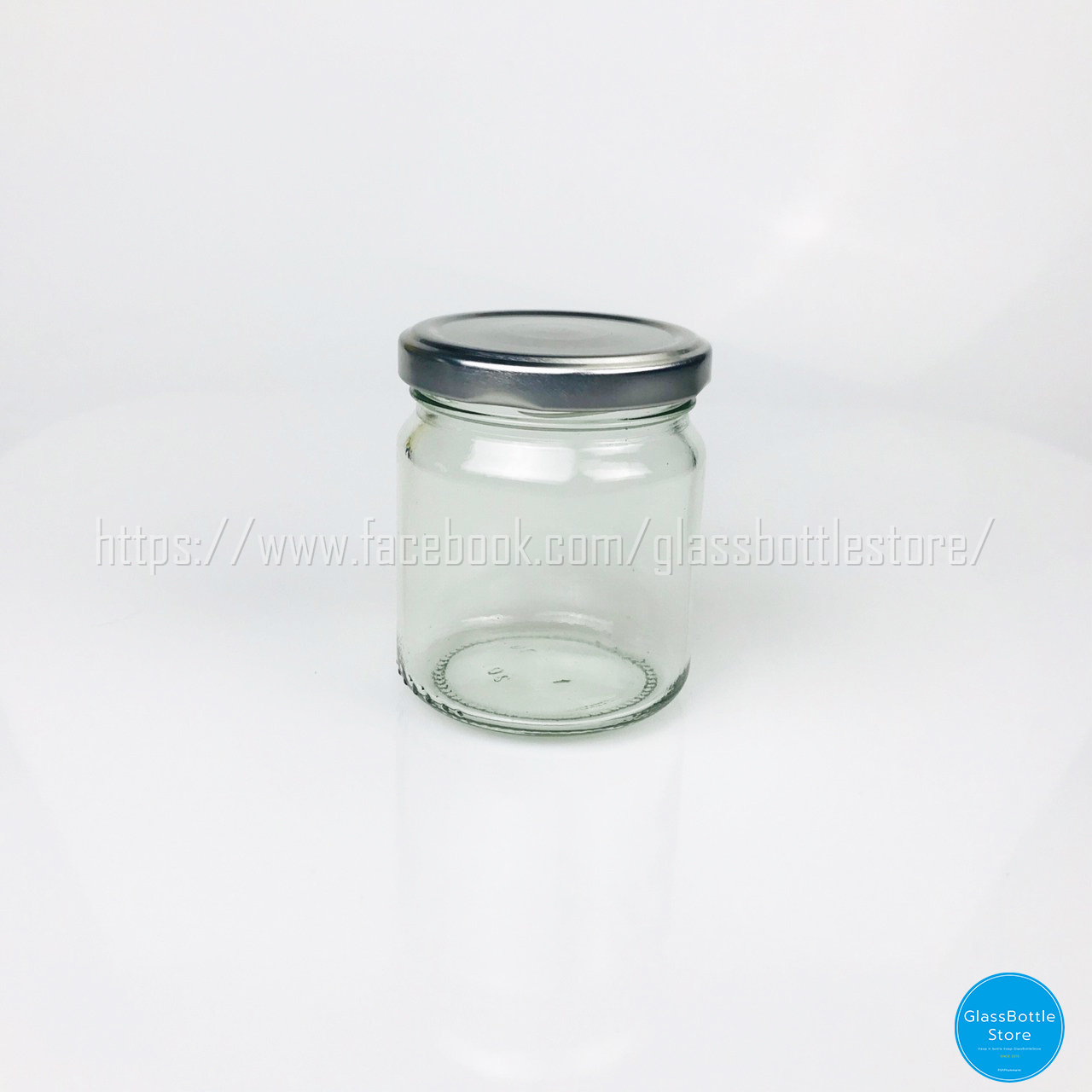 ขวดแก้ว กระปุกอาหาร 210ml(7oz) ฝาเกลียวล็อคสีเงิน