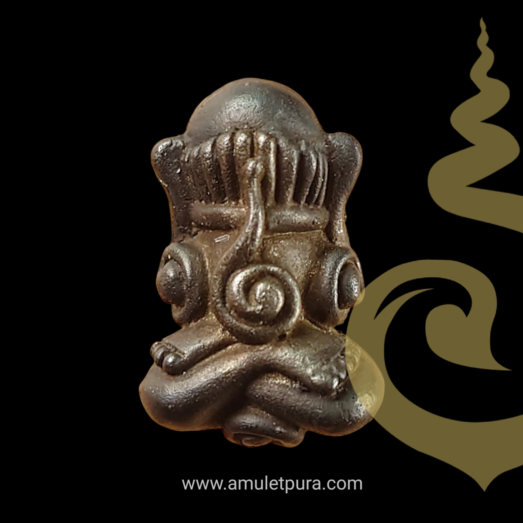 พระปิดตาแร่บางม่วง (เนื้อเมฆสิทธิ์) รุ่นแรก งานปิดทองฝังลูกนิมิต ปี53 หลวงปู่ทองย้อย วัดอัมพวัน จ.นนทบุรี (มีโค้ด)