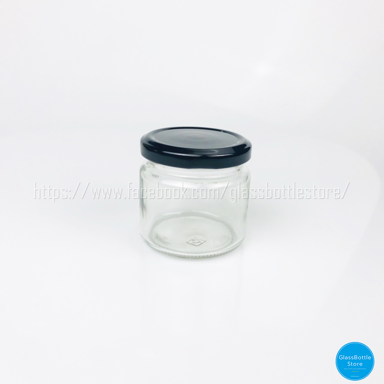 ขวดแก้ว กระปุกอาหาร 160ml(5.3oz) ฝาเกลียวล็อคสีดำ