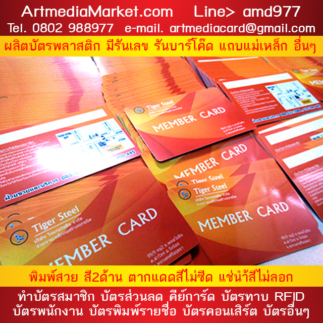 ตัวอย่างบัตร Pvc Card Plastic Card