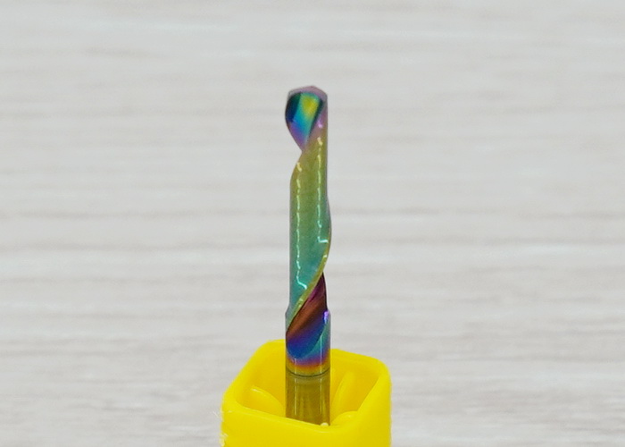 [เกรด 3A] - Single Flute DLC Coating 3.175x3.175x17 High Efficiency End Mill, Shank 3.175mm