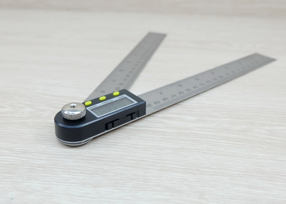 Syntek, Digital Angle Ruler Accuracy ±0.02° Protractor Goniometer 0-200mm Stainless Steel