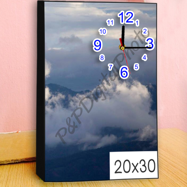 รูปภาพกรอบลอยราคาถูก ขนาด 20x30 + นาฬิกา