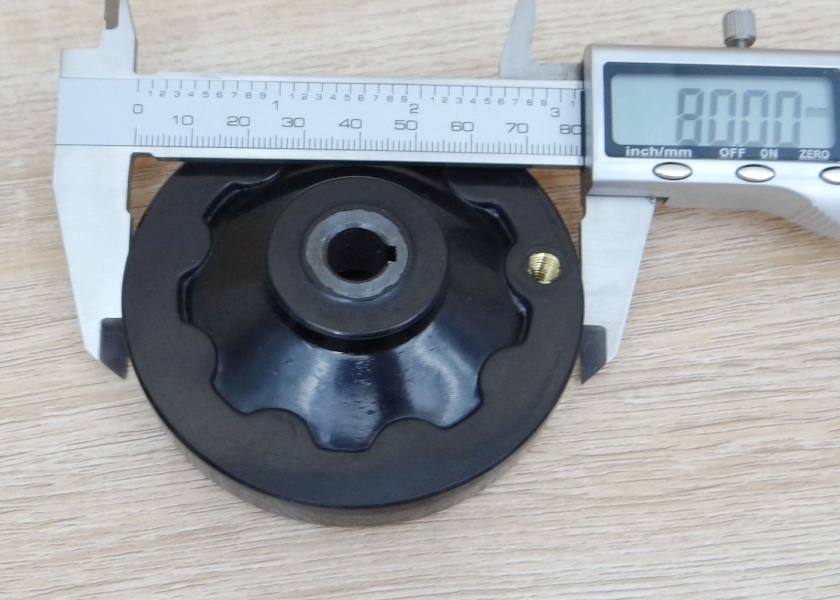 80mm Bakelite-Solid Handwheel Bore 10mm+Keyway 3mm