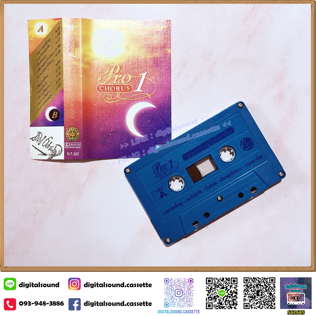 เทปคาสเซ็ท รวมศิลปินแกรมมี่ GRAMMY อัลบั้ม Pro Chorus 1 เพลงหวานประสานเสียง