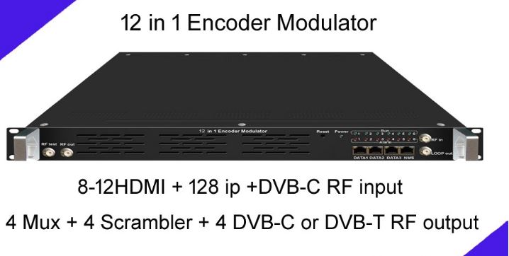 ชุดงานระบบดิจิตอล Encoder Modulator 12HD2-4MUX