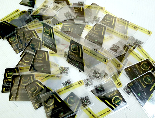 นามบัตรพีวีซีโปร่งใส Clear Card 0.5 นามบัตรธุรกิจ คละชื่อ +เพิ่ม 1฿ ต่อชื่อ