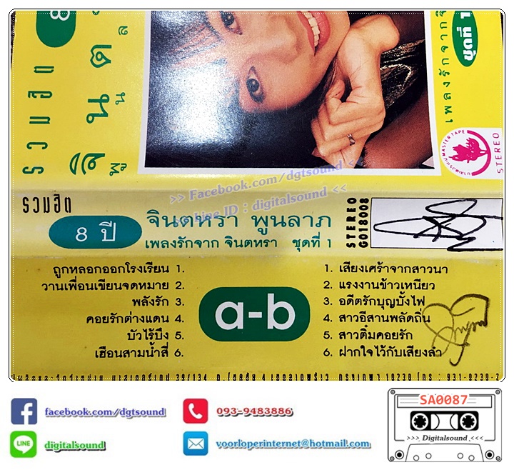 เทปคาสเซ็ท จินตหรา พูนลาภ อัลบั้ม 8 ปี เพลงรักจากจินตหรา ชุดที่ 1