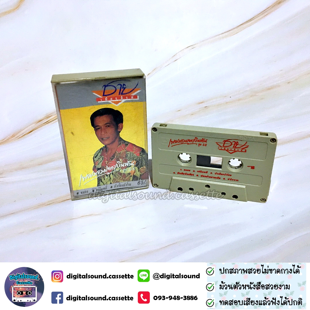 เทปคาสเซ็ท ชาย เมืองสิงห์ อัลบั้ม เพลงอมตะเงินล้าน ชุด 58