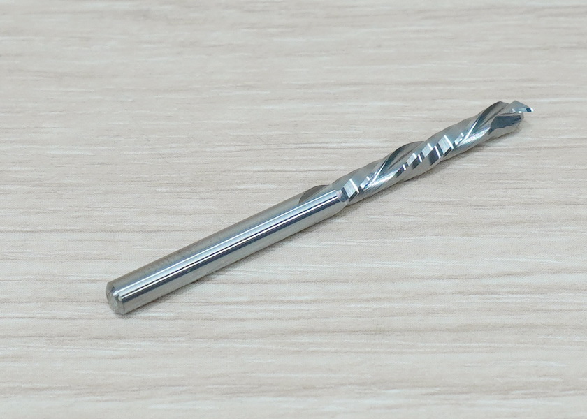Double-Edged Compound Milling Cutter 3.175x3.175x22mm Blade Spiral Carbide เกรด 3A