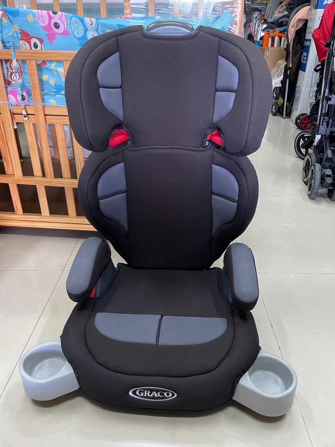 Graco บูสเตอร์ซีท Graco ยกหัวสูงต่ำได้ 3-12ขวบ มีที่วางแก้ว สภาพสวย 90% มือสองญี่ปุน